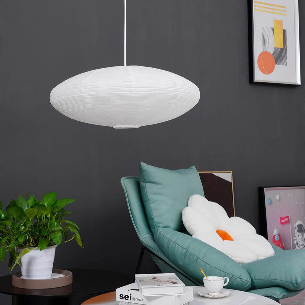 Pendant Light Mulberry Paper Shard Japandi Dining Room Bedroom Entryway