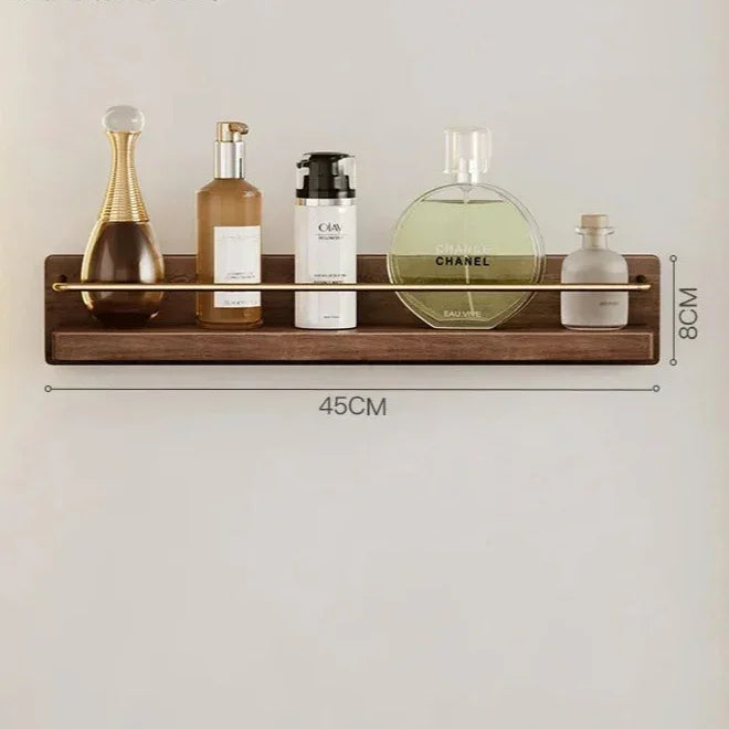 Bamboo Wall Mounted Rack for Entryways and Bathrooms
