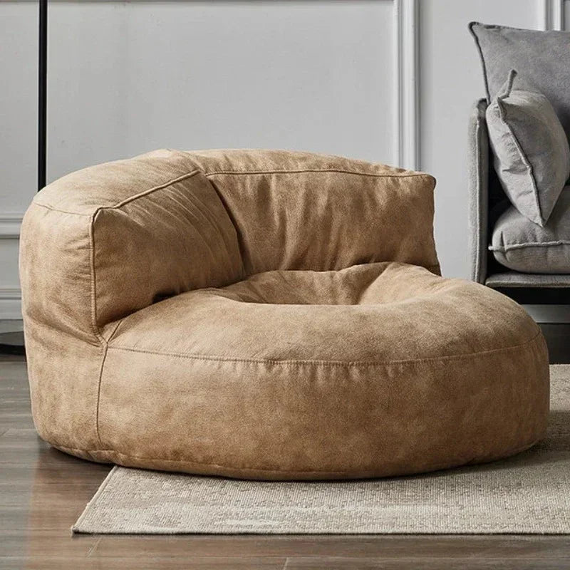 Bean Bag Sofa Cover Ergonomic Lounge Seat with Matching Stools