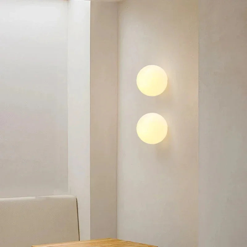 Glass Globe Ceiling Light G9 with Gold Base 12 cm