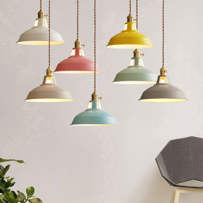 Pendant Light Barn Shade Metal Industrial Colourful Kitchen Island Dining Cafe