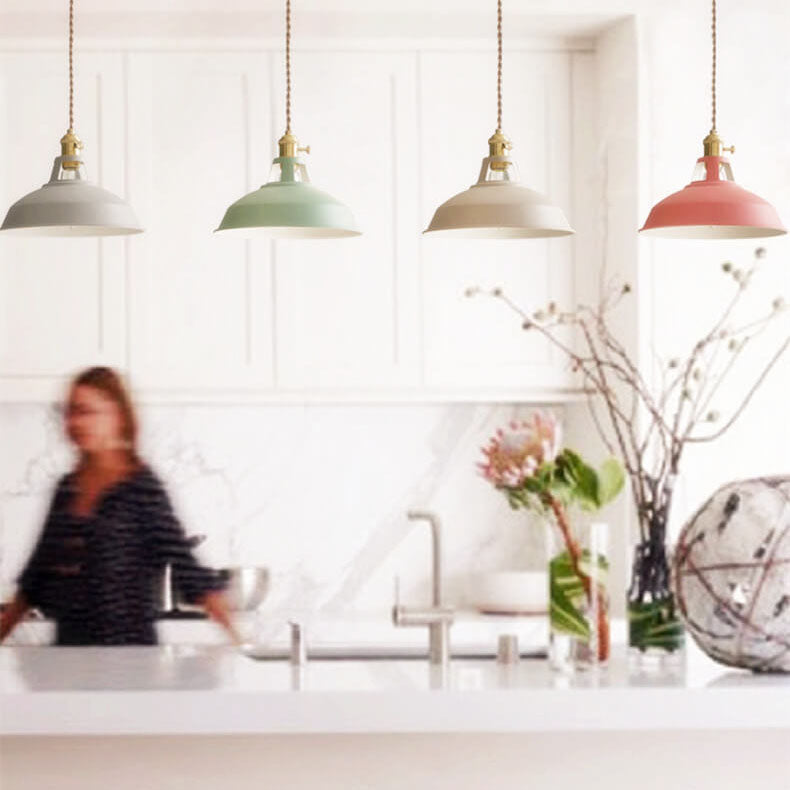 Pendant Light Barn Shade Metal Industrial Colourful Kitchen Island Dining Cafe