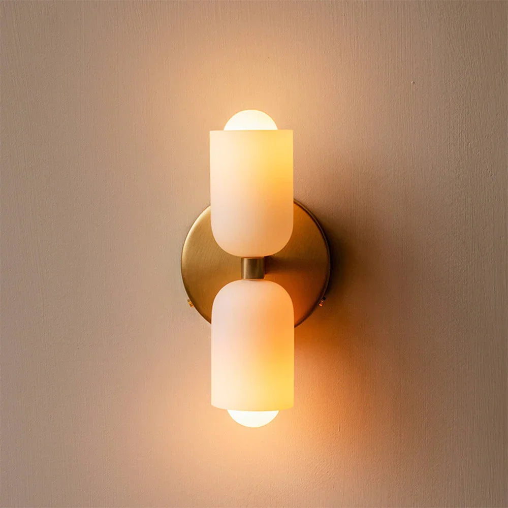 Up and Down Wall Light E14 Twin Shade Sconce for Bedrooms