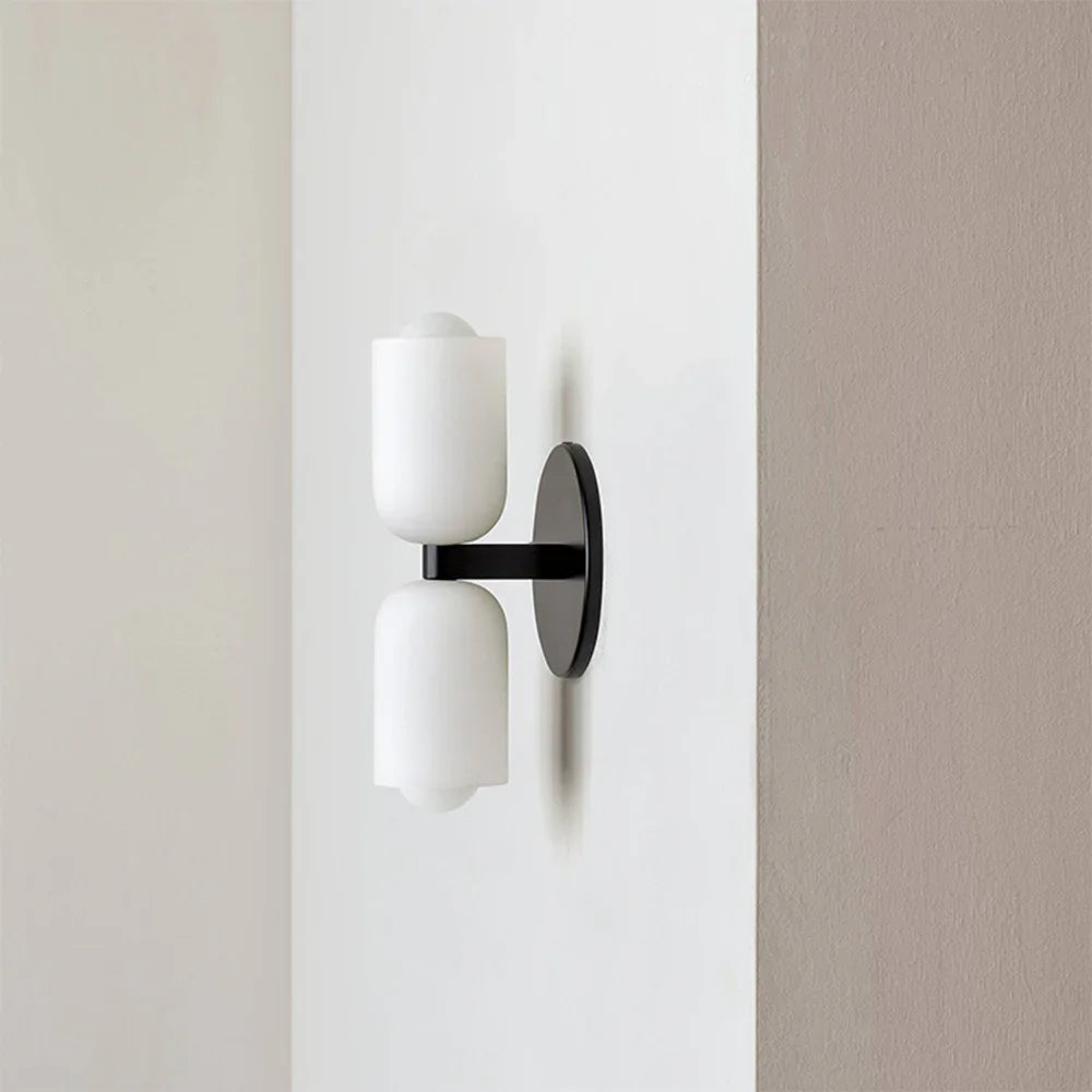 Up and Down Wall Light E14 Twin Shade Sconce for Bedrooms