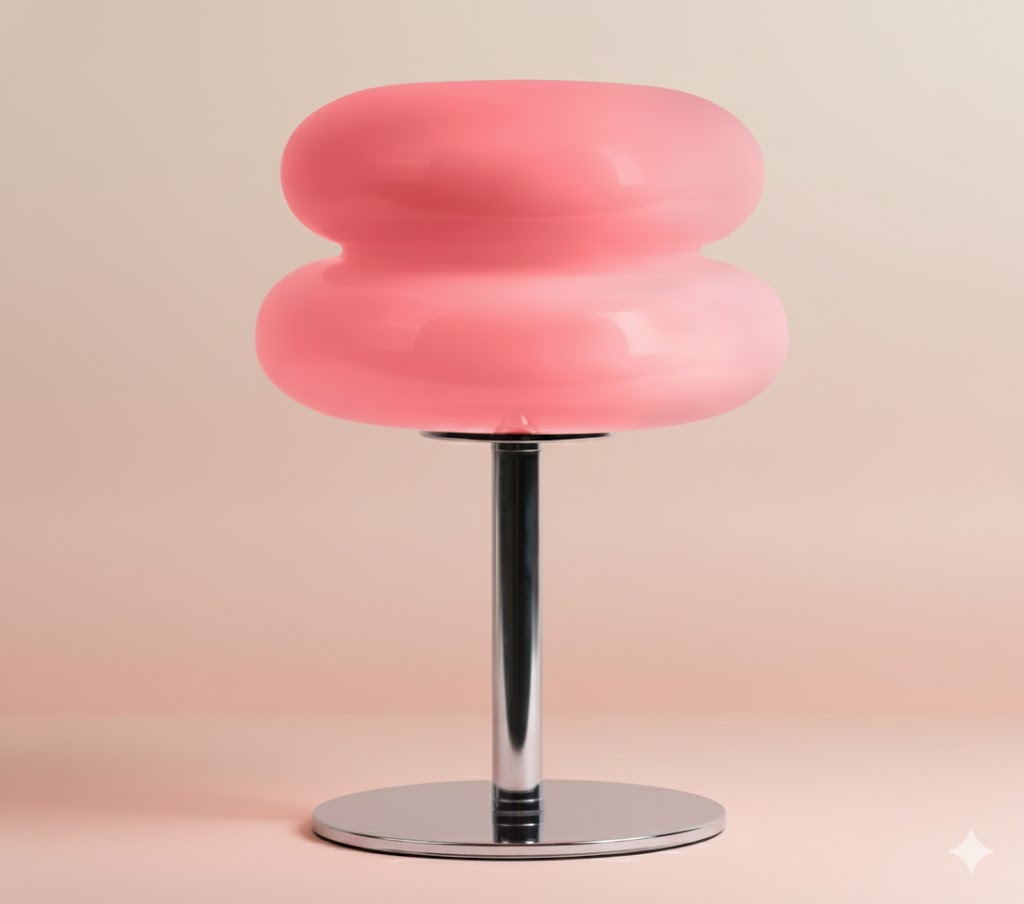 Acrylic Table Lamp with Double Dome Shade