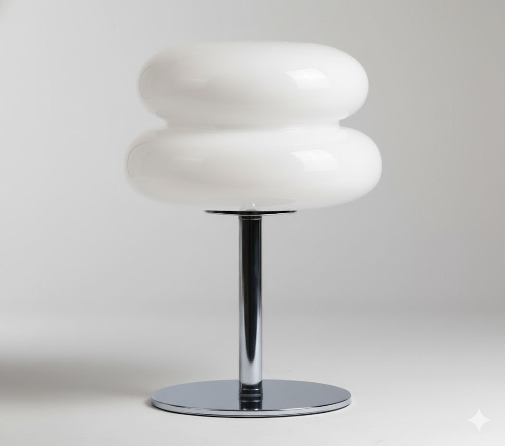 Acrylic Table Lamp with Double Dome Shade