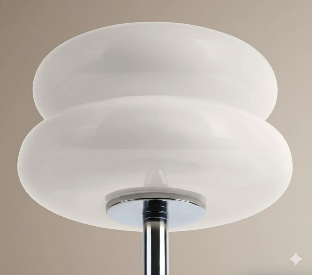 Acrylic Table Lamp with Double Dome Shade