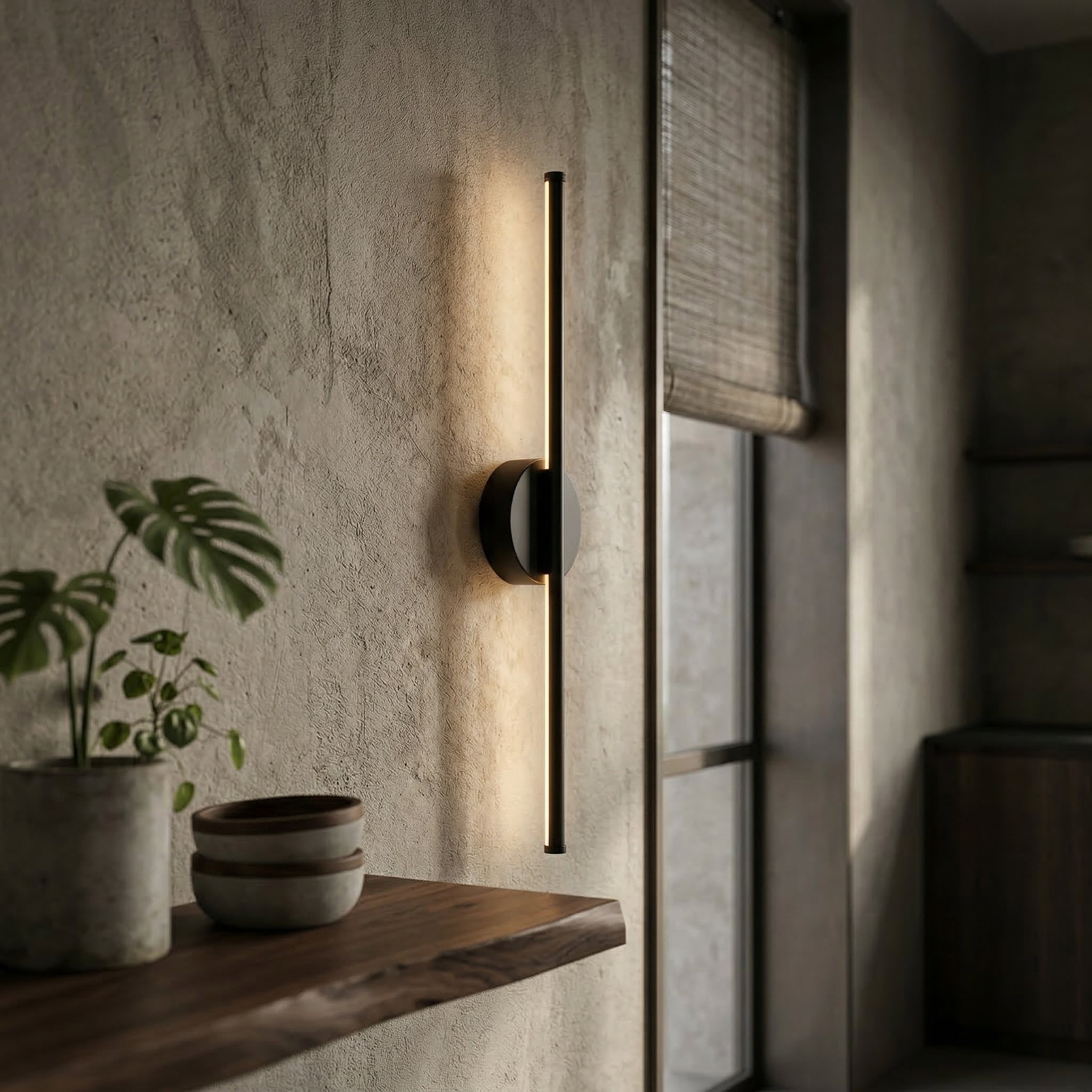 Aluminium Wall Light with Vertical LED Light Bar