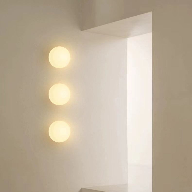 Wall Light Sconce Orb Glass Globe Minimalist Living Room Bedroom Hallway Bathroom
