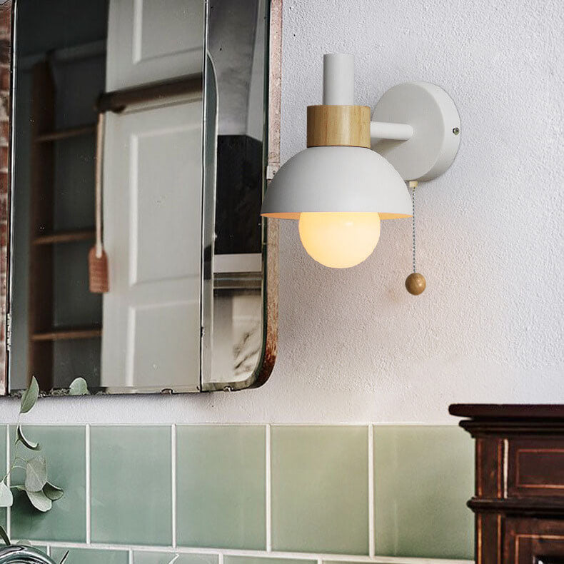 Wall Light Sconce Globe Glass Macaron Nordic Bedroom Living Room Hallway