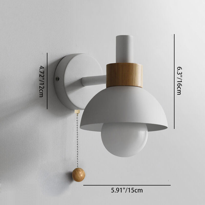 Wall Light Sconce Globe Glass Macaron Nordic Bedroom Living Room Hallway