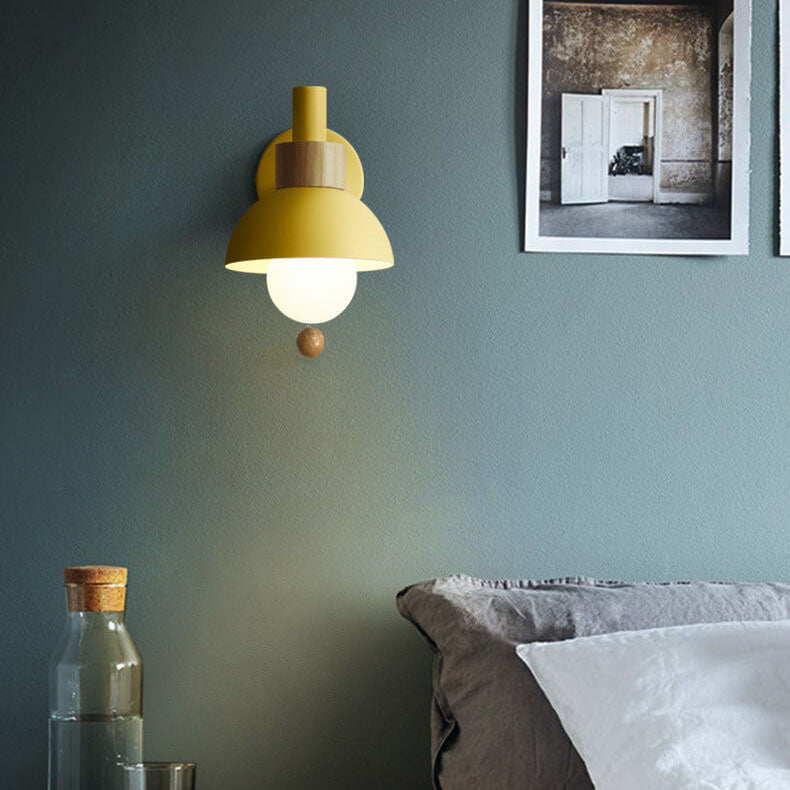 Wall Light Sconce Globe Glass Macaron Nordic Bedroom Living Room Hallway