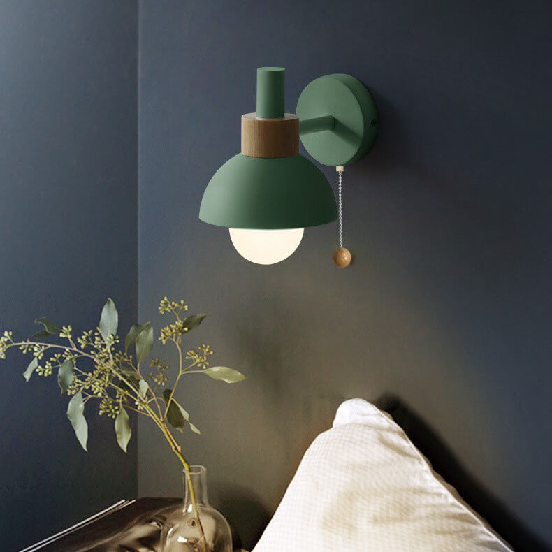 Wall Light Sconce Globe Glass Macaron Nordic Bedroom Living Room Hallway