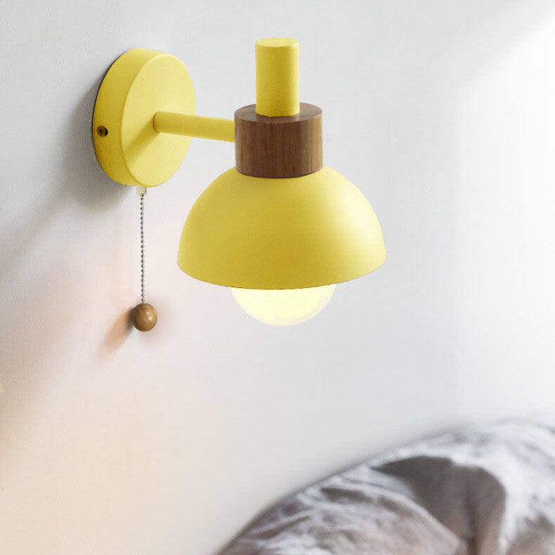 Wall Light Sconce Globe Glass Macaron Nordic Bedroom Living Room Hallway