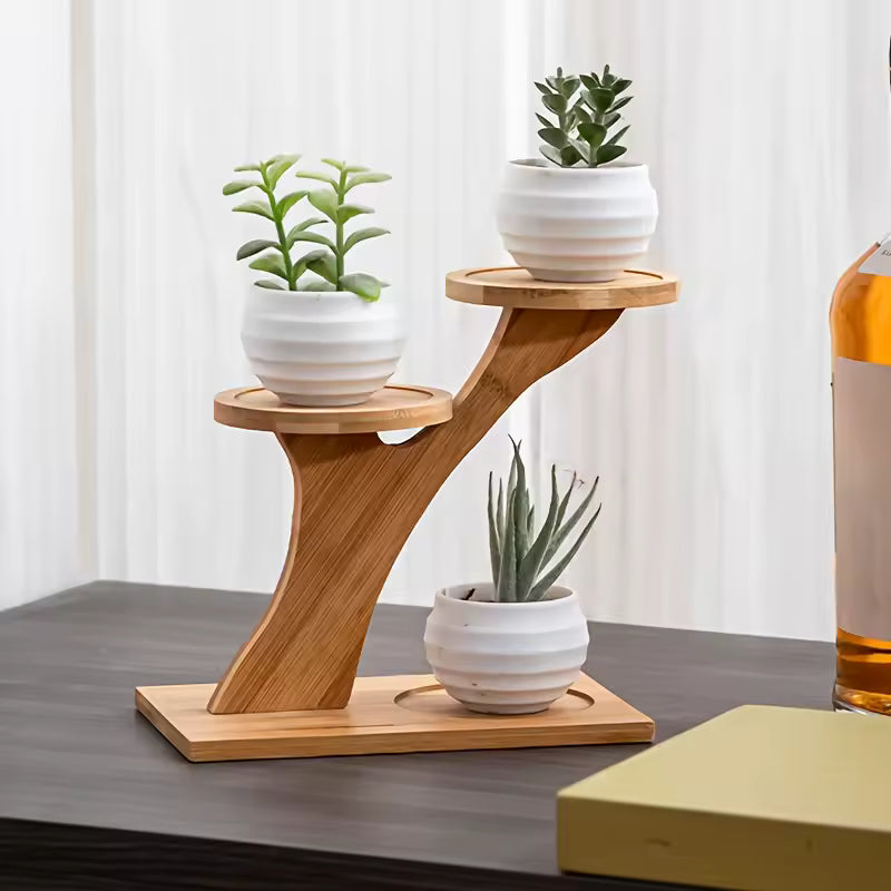Bamboo Plant Stand Indoor Plant Shelf Multi Tier Display