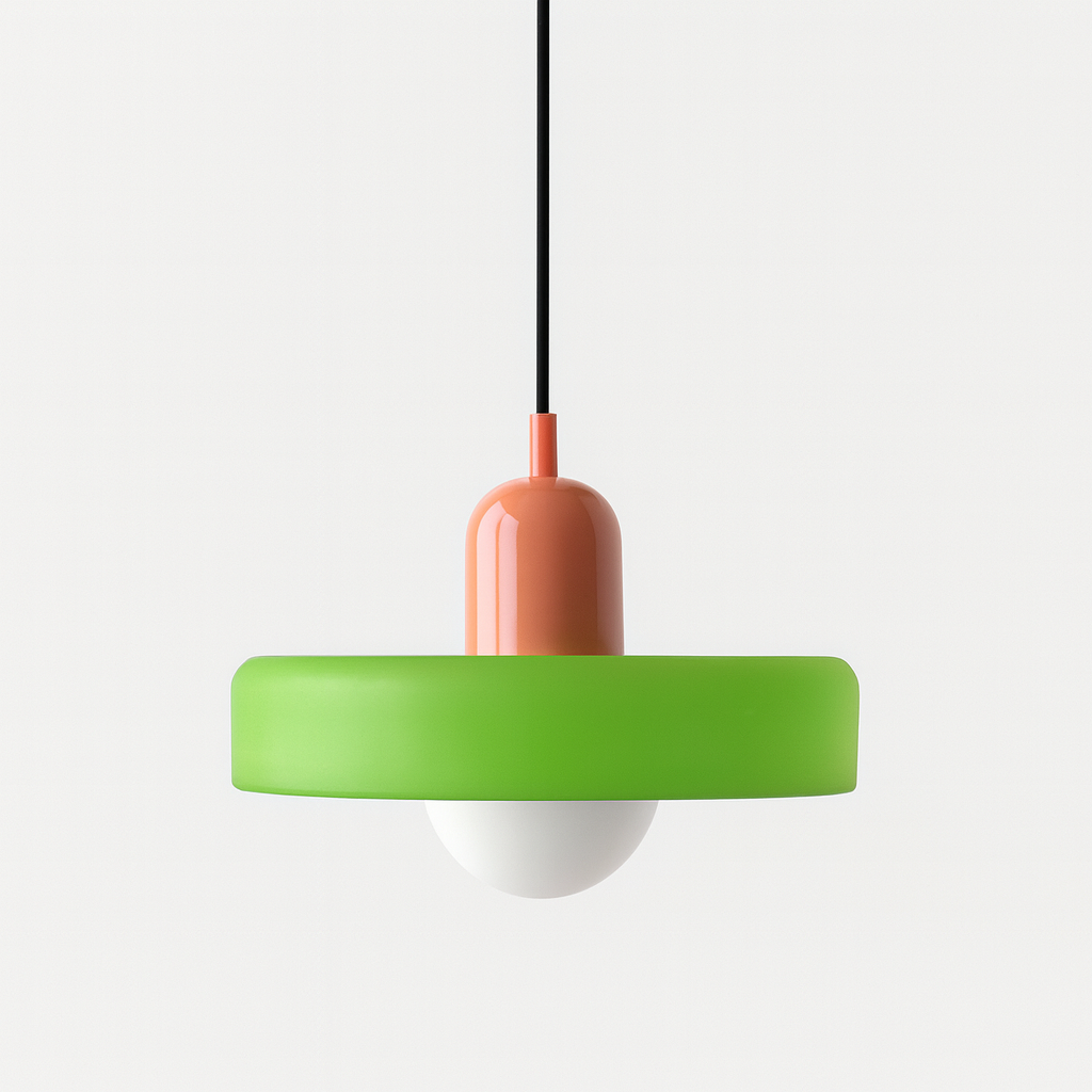Coloured Glass Pendant Light G9 Adjustable Drop for Kitchens