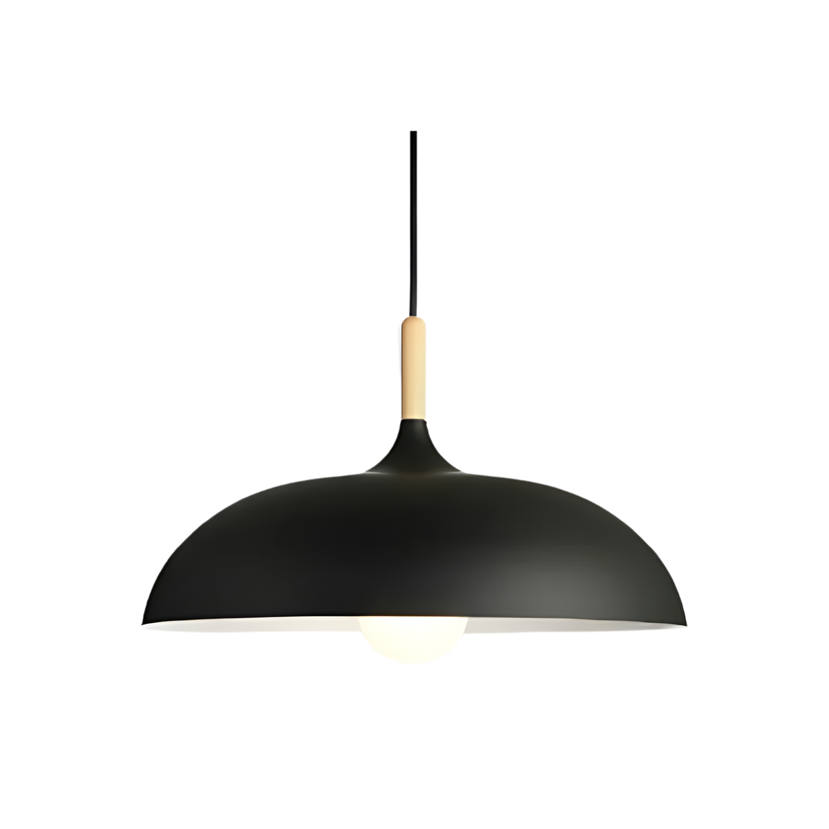 Pendant Light Solid Wood Iron Drum Shade Nordic Kitchen Island Dining Room