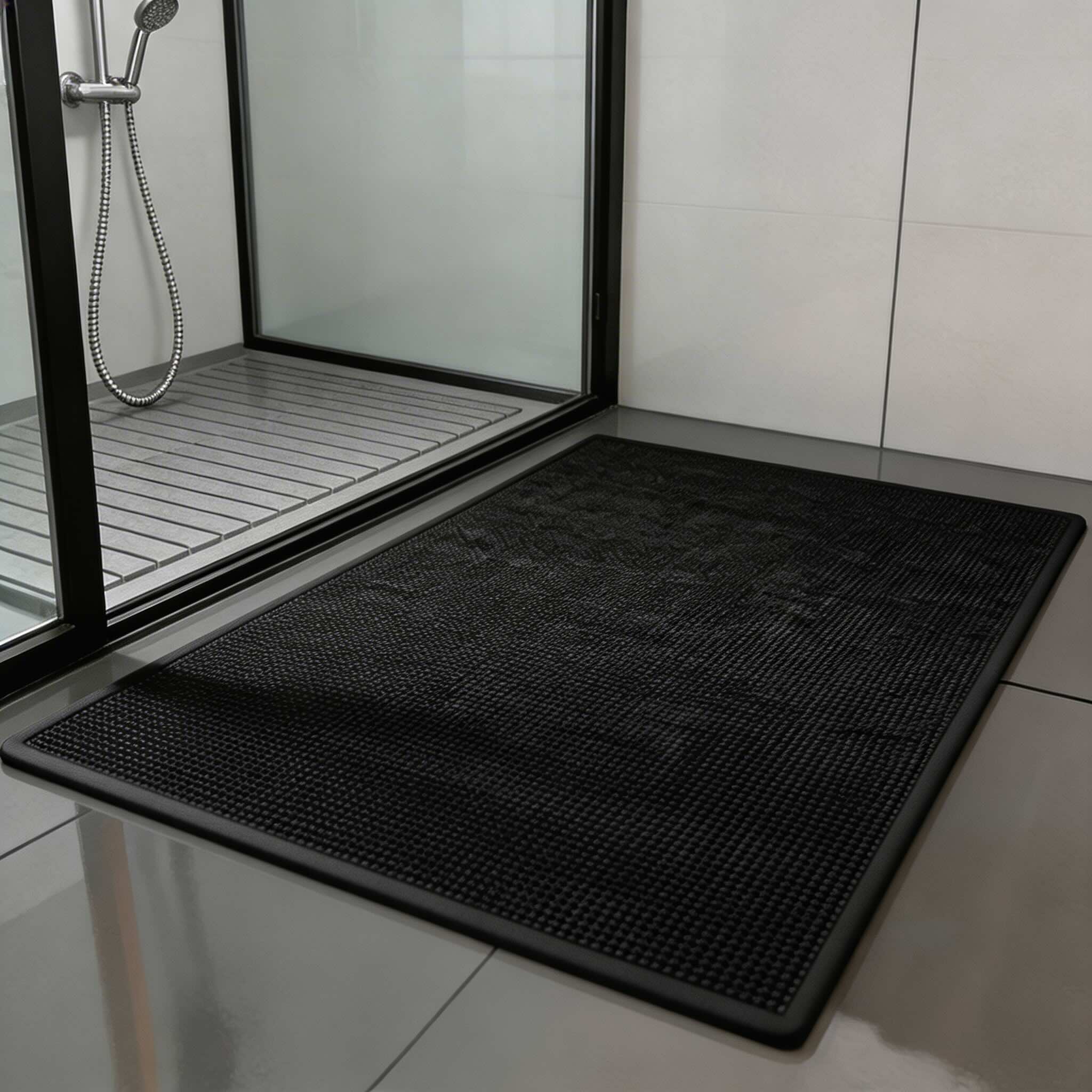Braided Bath Mat with Non-Slip Rubber Backing