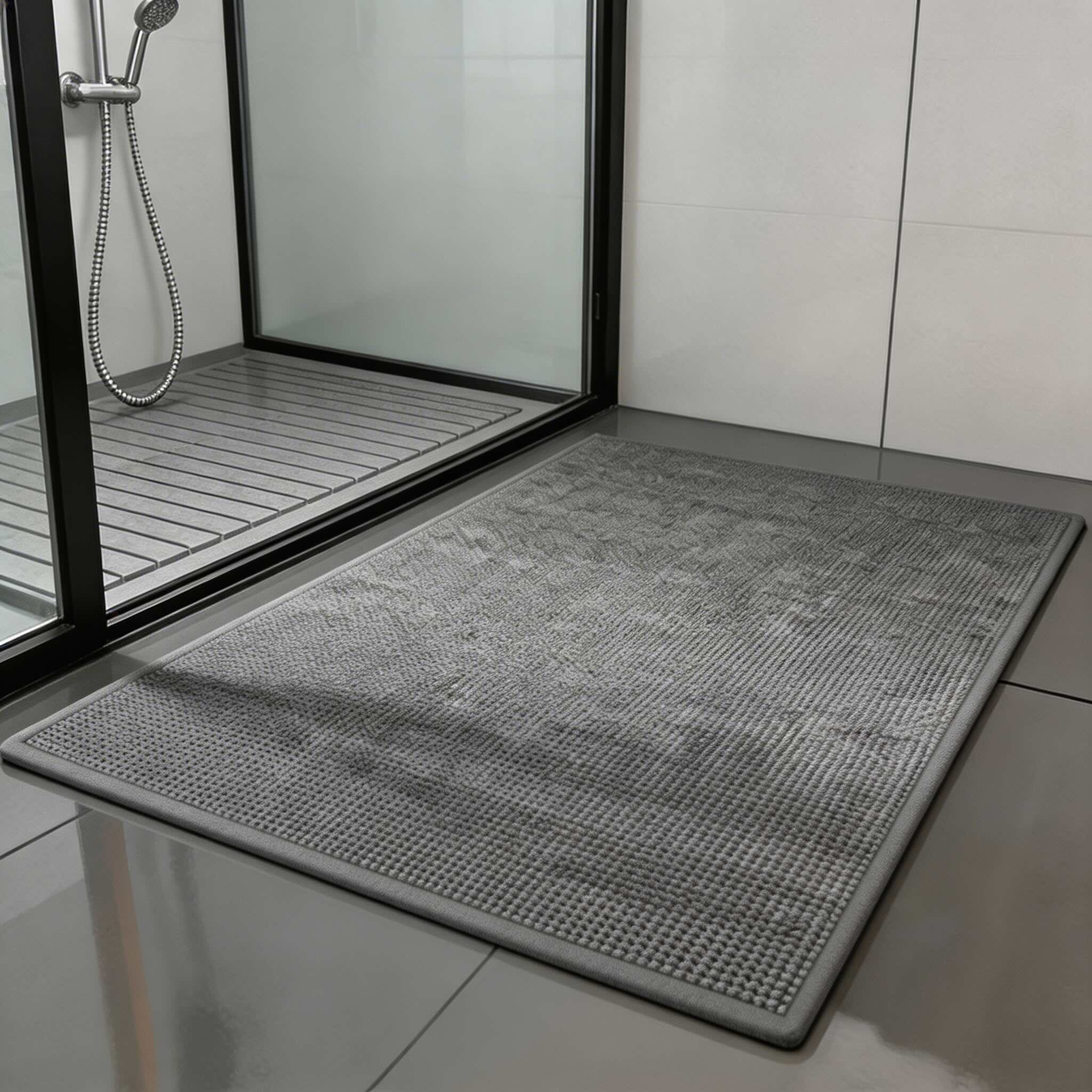 Braided Bath Mat with Non-Slip Rubber Backing