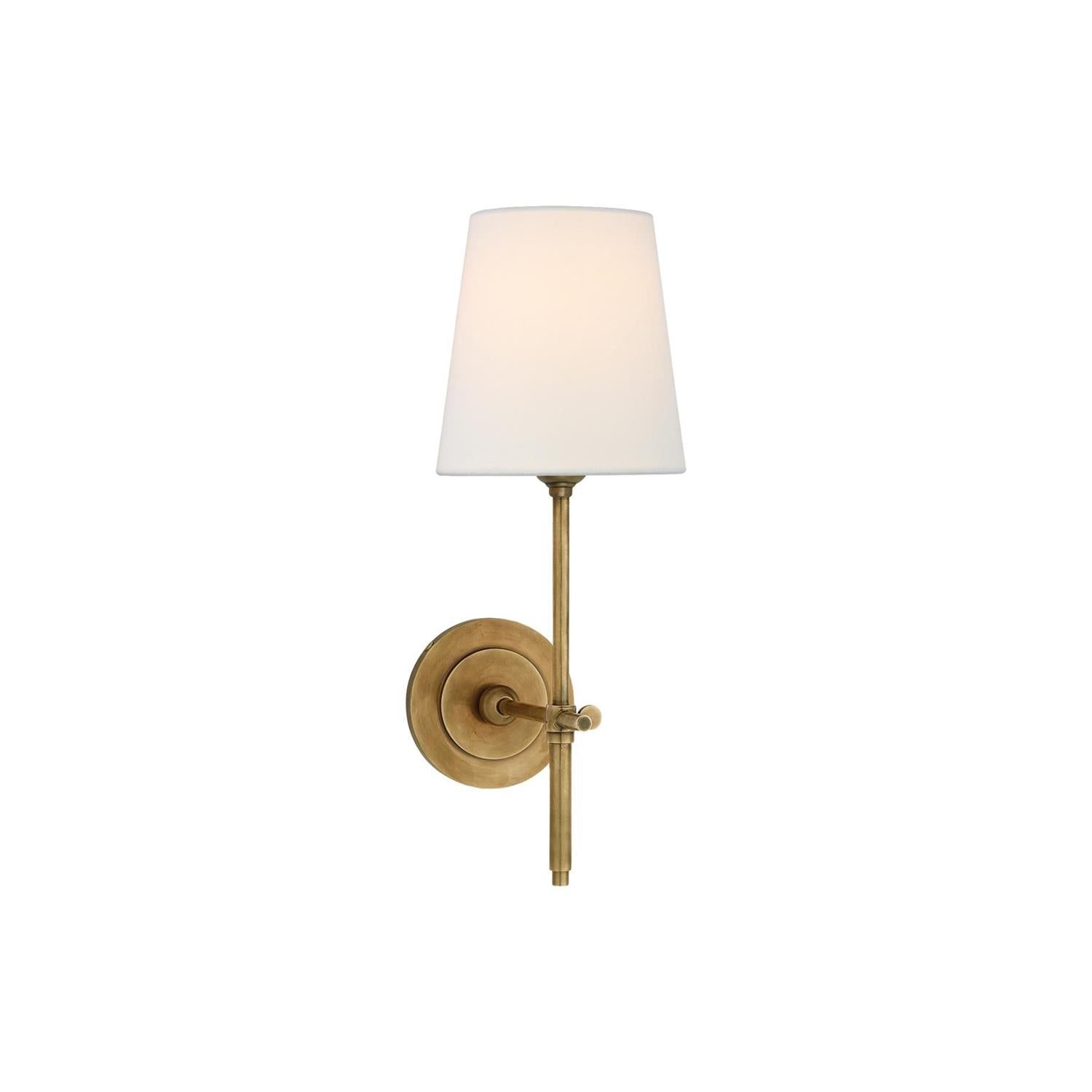 Brass Wall Sconce with Tapered Shade