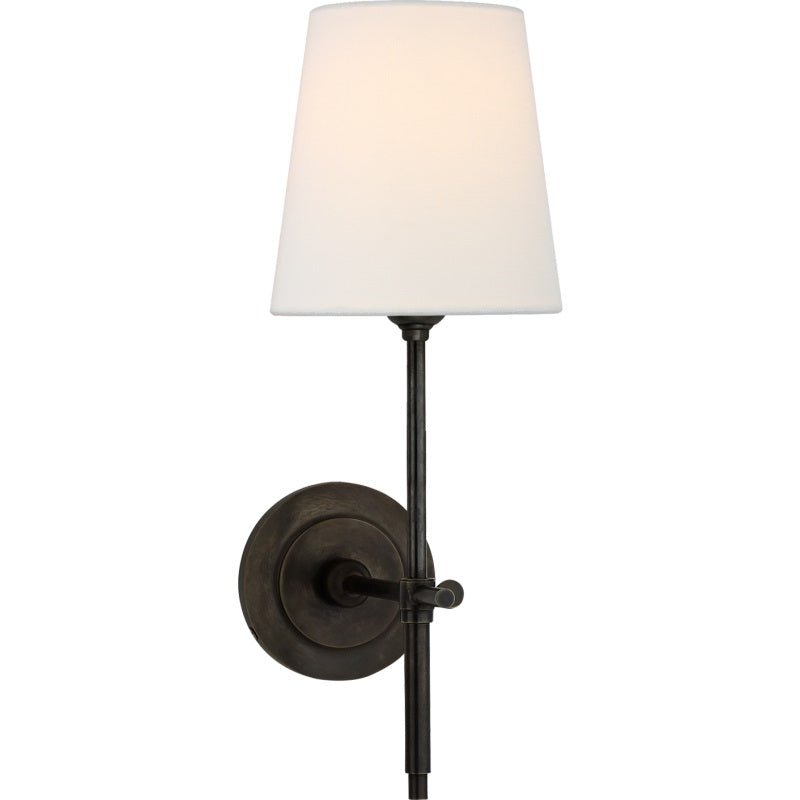 Brass Wall Sconce with Tapered Shade