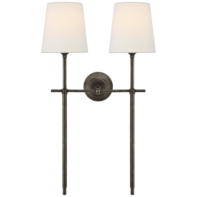Brass Wall Sconce with Tapered Shade