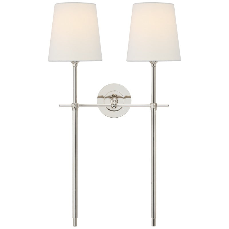 Brass Wall Sconce with Tapered Shade