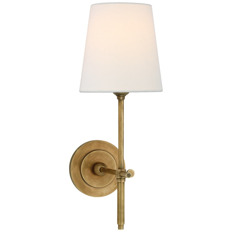 Brass Wall Sconce with Tapered Shade