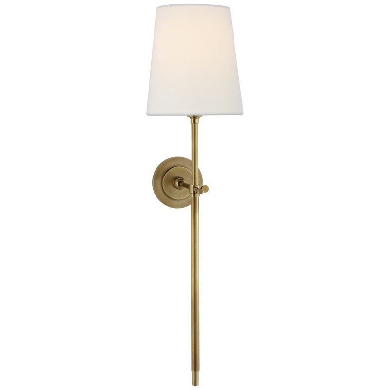 Brass Wall Sconce with Tapered Shade