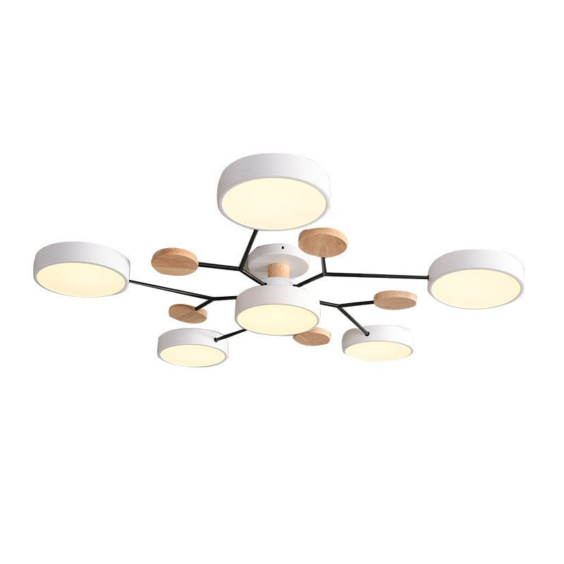Ceiling Light with Round Acrylic Shades and Metal Frame