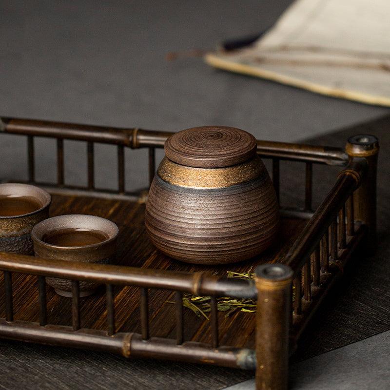 Ceramic Storage Jar with Wooden Lid