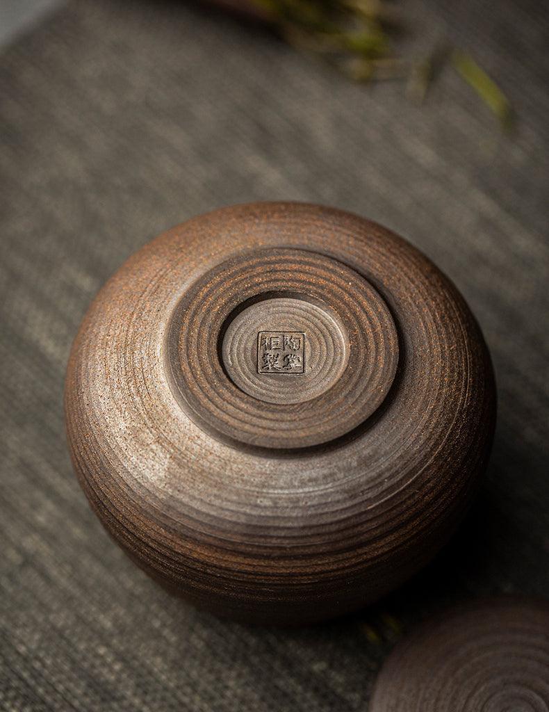 Ceramic Storage Jar with Wooden Lid