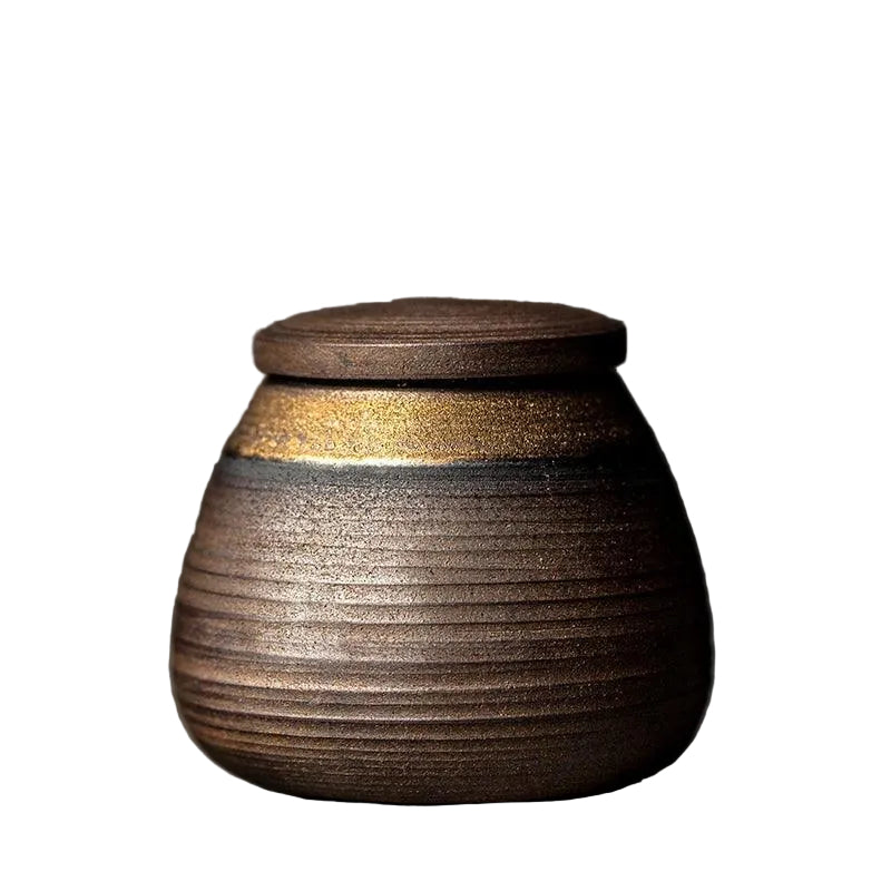 Ceramic Storage Jar with Wooden Lid