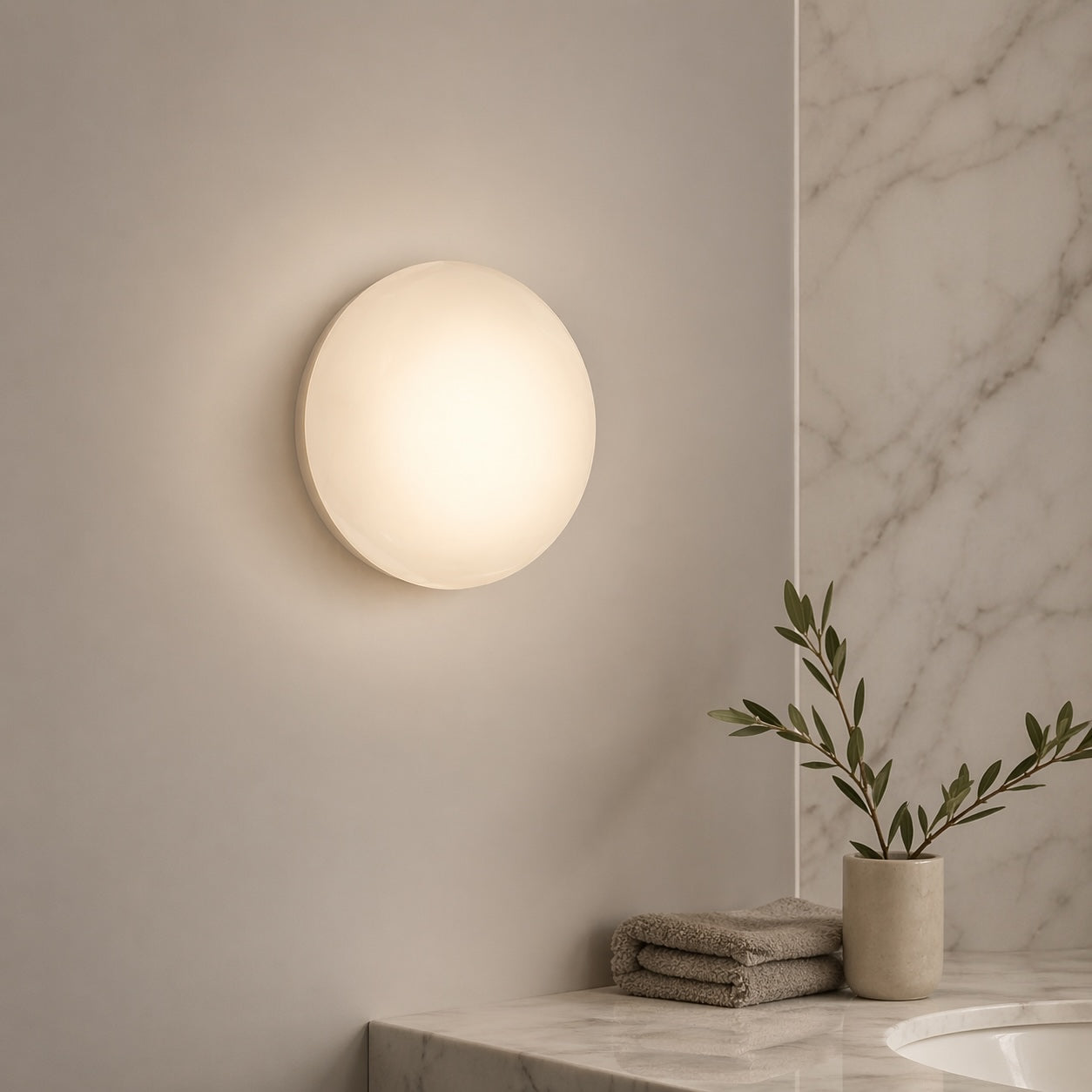 Nordic Ripple Glass Wall Sconce with Integrated 5W LED