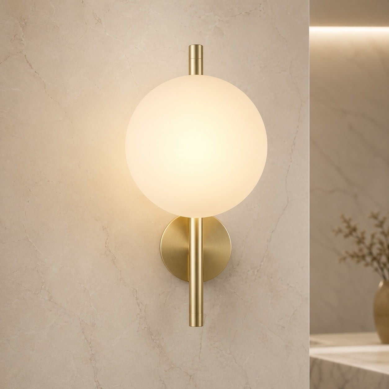Nordic Ripple Glass Wall Sconce with Integrated 5W LED