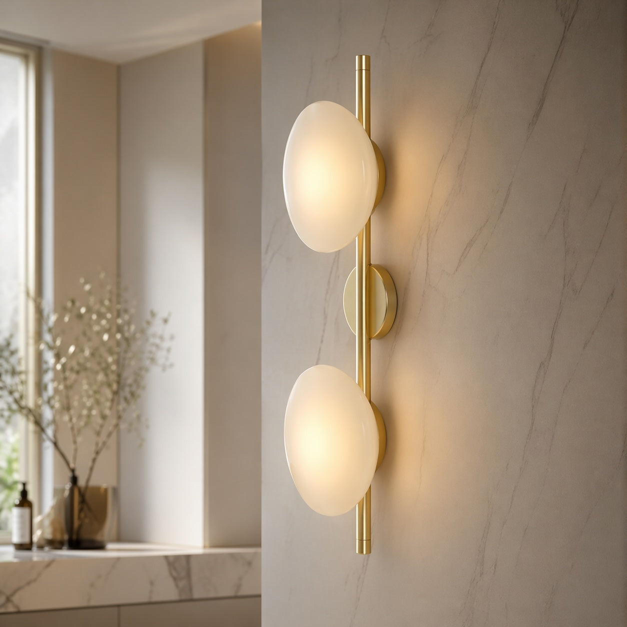 Nordic Ripple Glass Wall Sconce with Integrated 5W LED