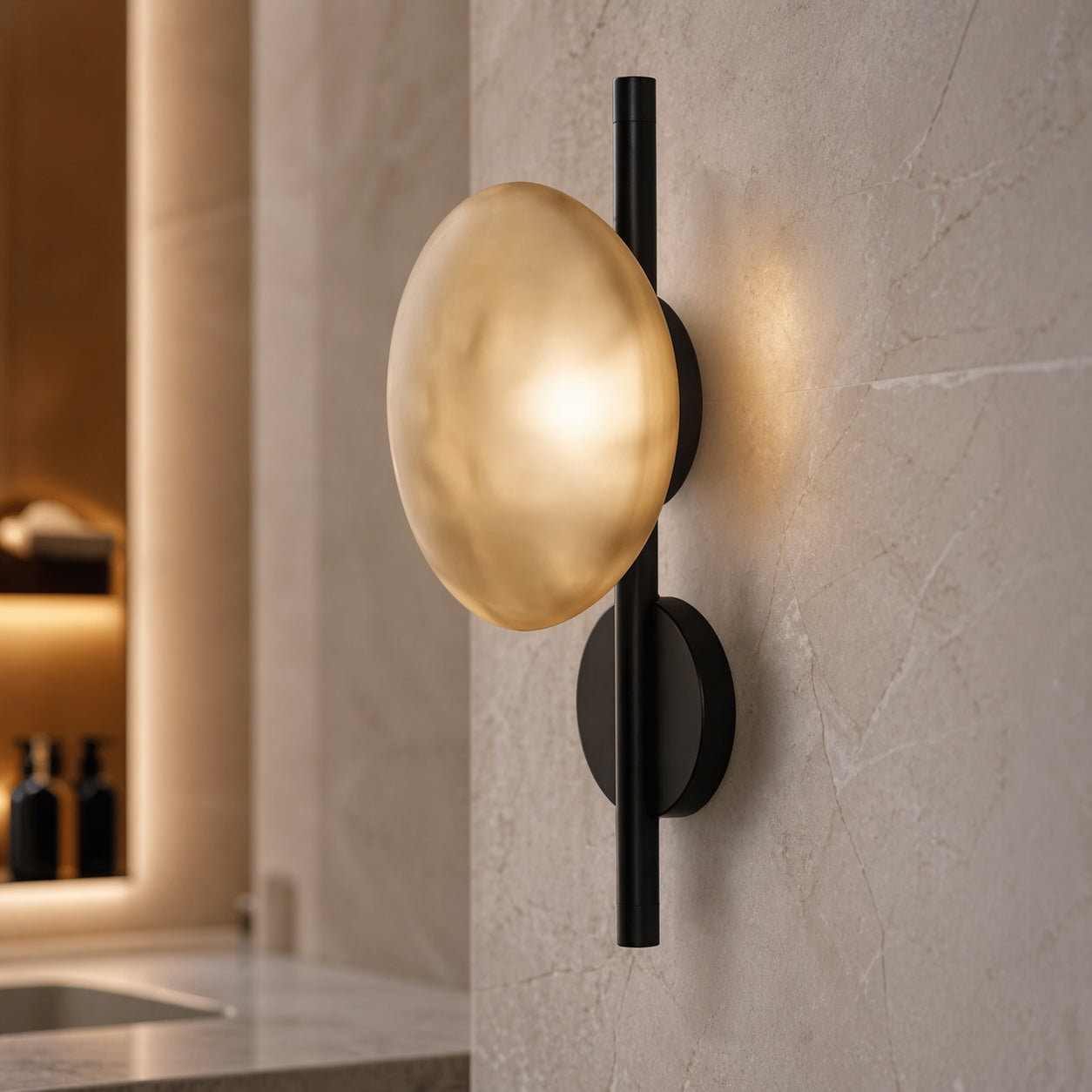 Nordic Ripple Glass Wall Sconce with Integrated 5W LED