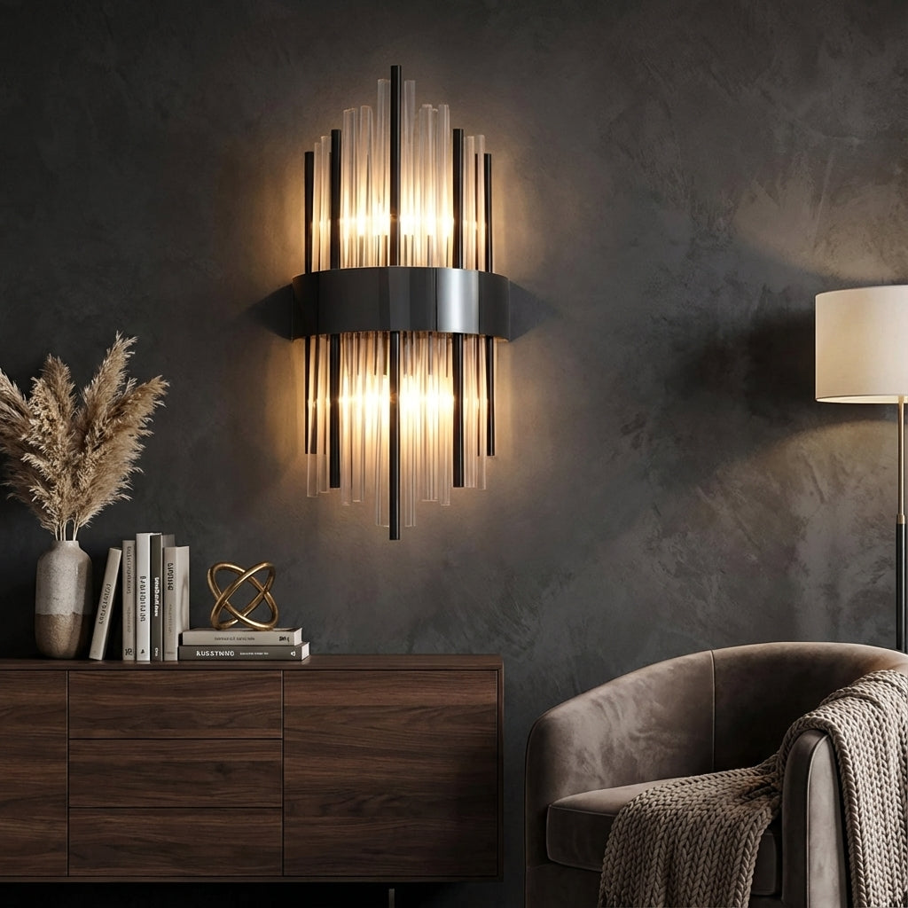 Crystal Glass LED Wall Light with 3 Colour Temperature Modes