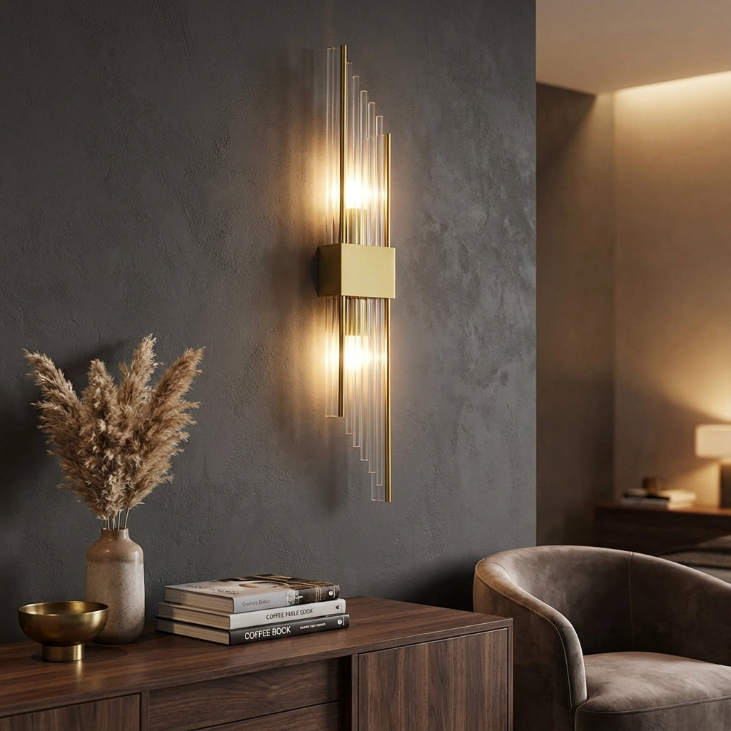 Crystal Glass LED Wall Light with 3 Colour Temperature Modes