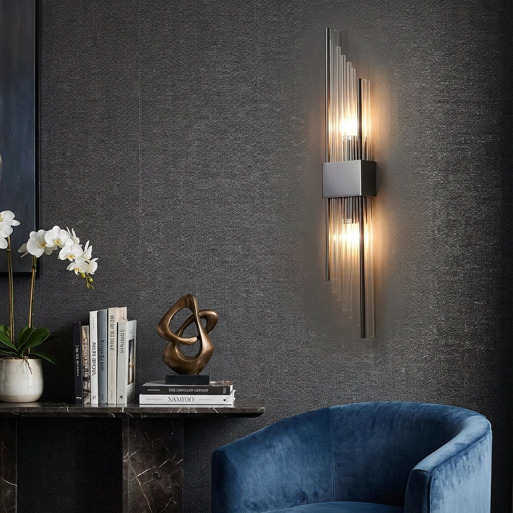 Crystal Glass LED Wall Light with 3 Colour Temperature Modes