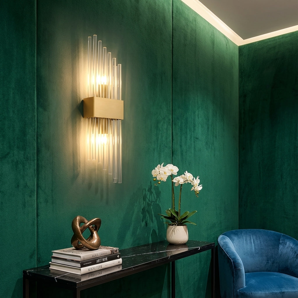 Crystal Glass LED Wall Light with 3 Colour Temperature Modes