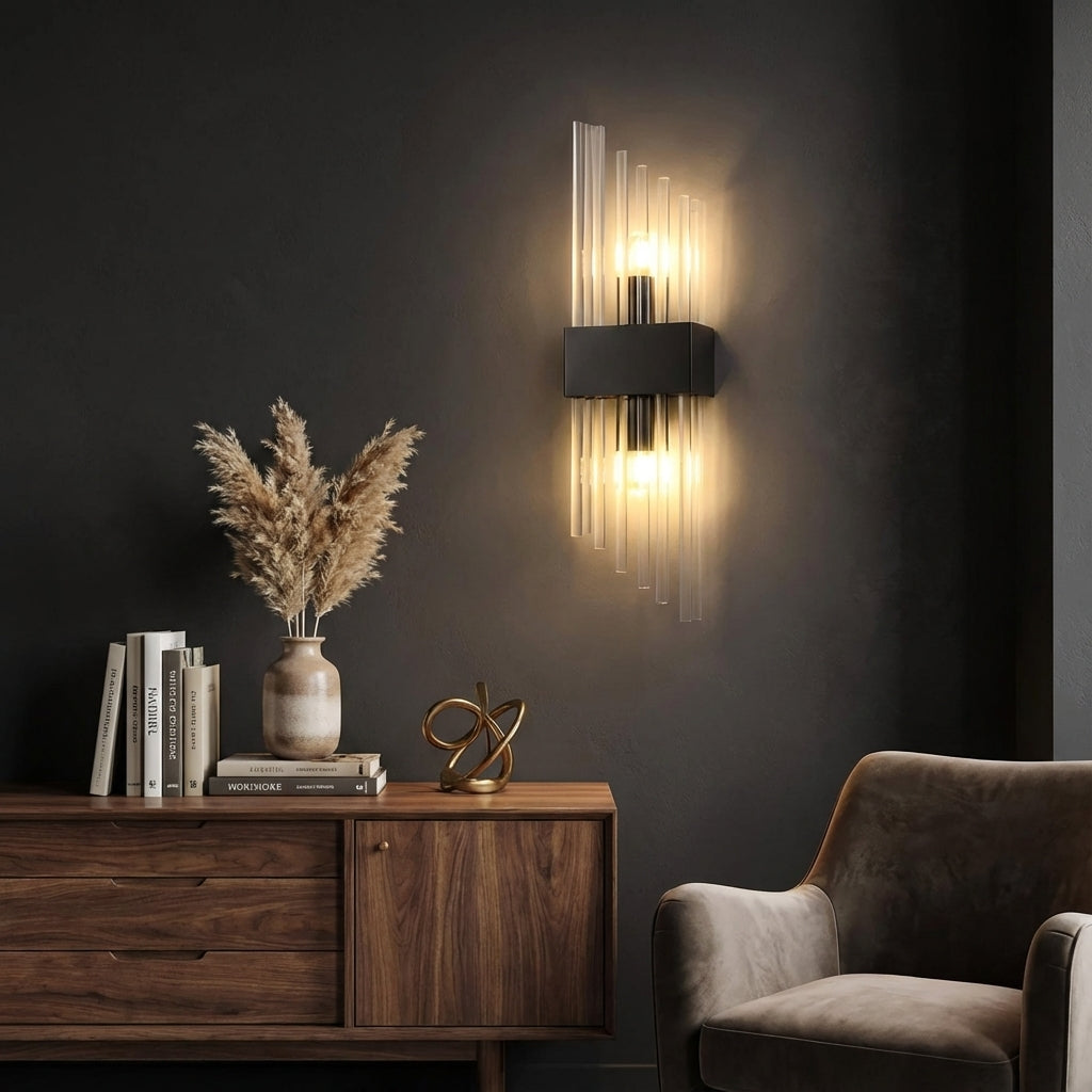Crystal Glass LED Wall Light with 3 Colour Temperature Modes
