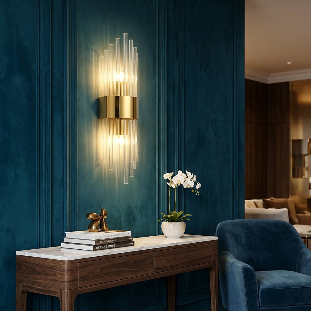 Crystal Glass LED Wall Light with 3 Colour Temperature Modes