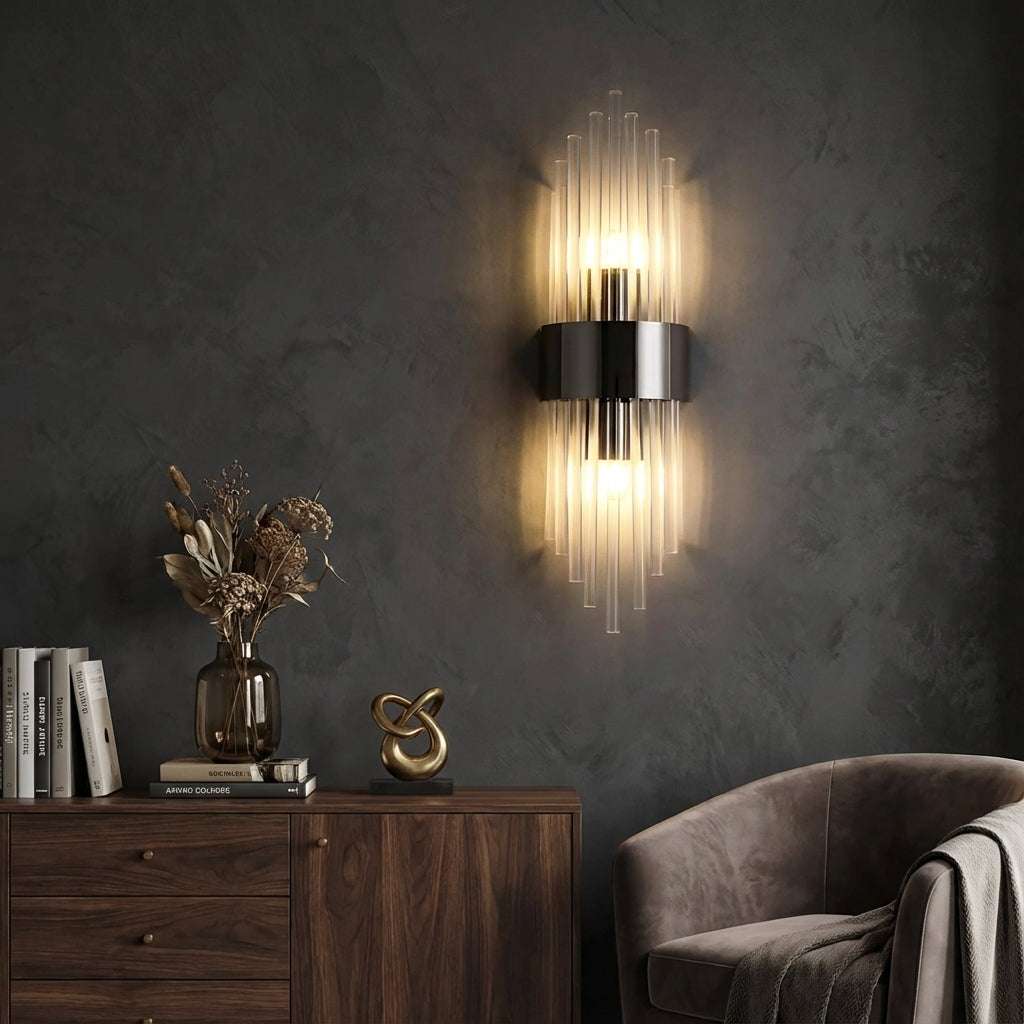 Crystal Glass LED Wall Light with 3 Colour Temperature Modes