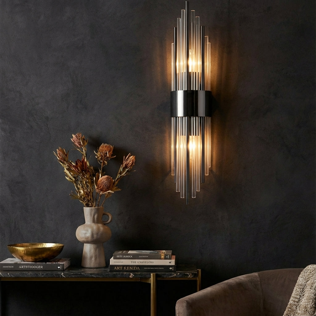 Crystal Glass LED Wall Light with 3 Colour Temperature Modes
