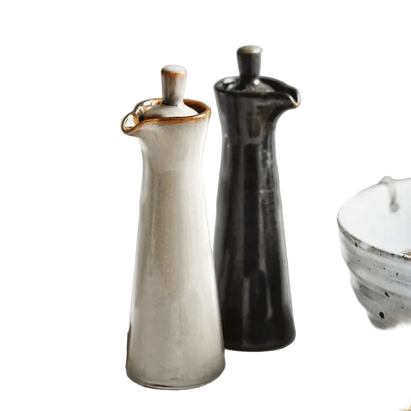 Olive Oil Dispenser Bottle Ceramic Oil Vinegar Cruet