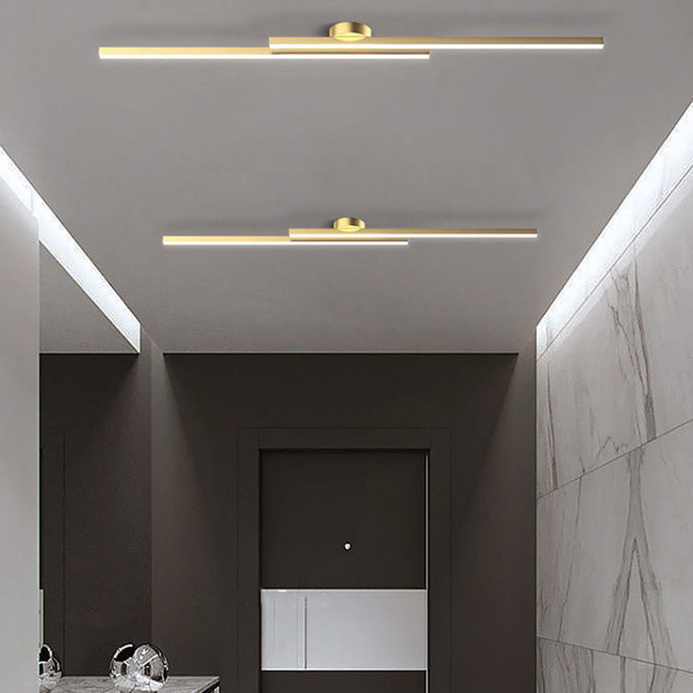 Linear LED Flush Mount Double Bar Ceiling Light