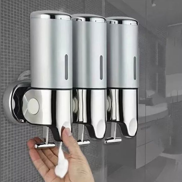 Wall Mounted Soap Dispenser Stainless Steel 500 ml Shower Shampoo Body Wash Pump