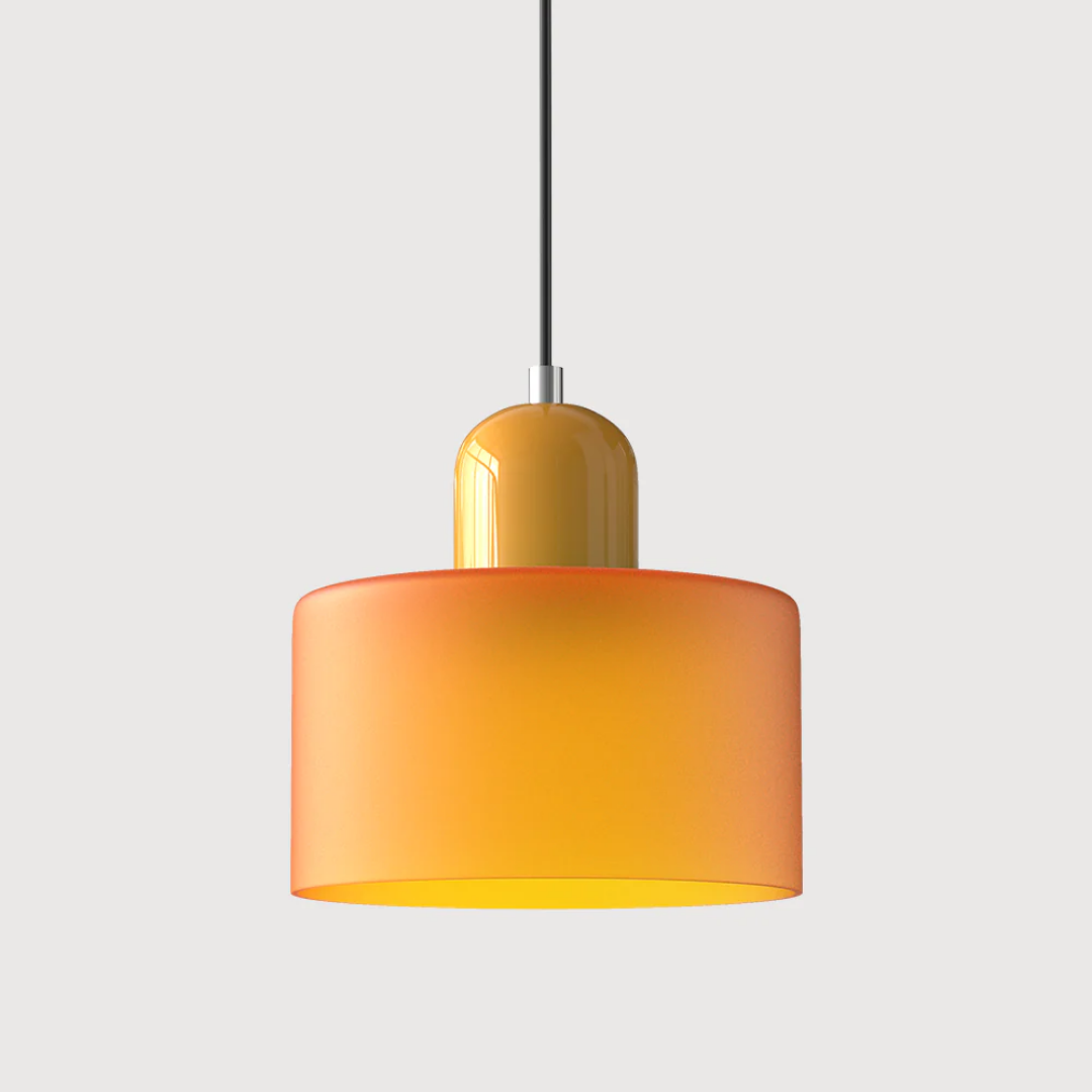 Fabric Drum Pendant Light with Metal Ceiling Mount