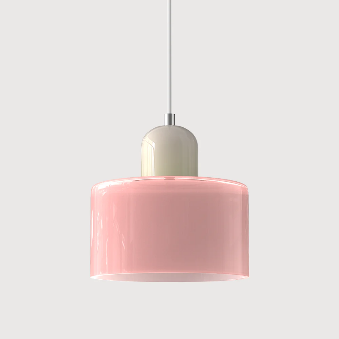 Fabric Drum Pendant Light with Metal Ceiling Mount